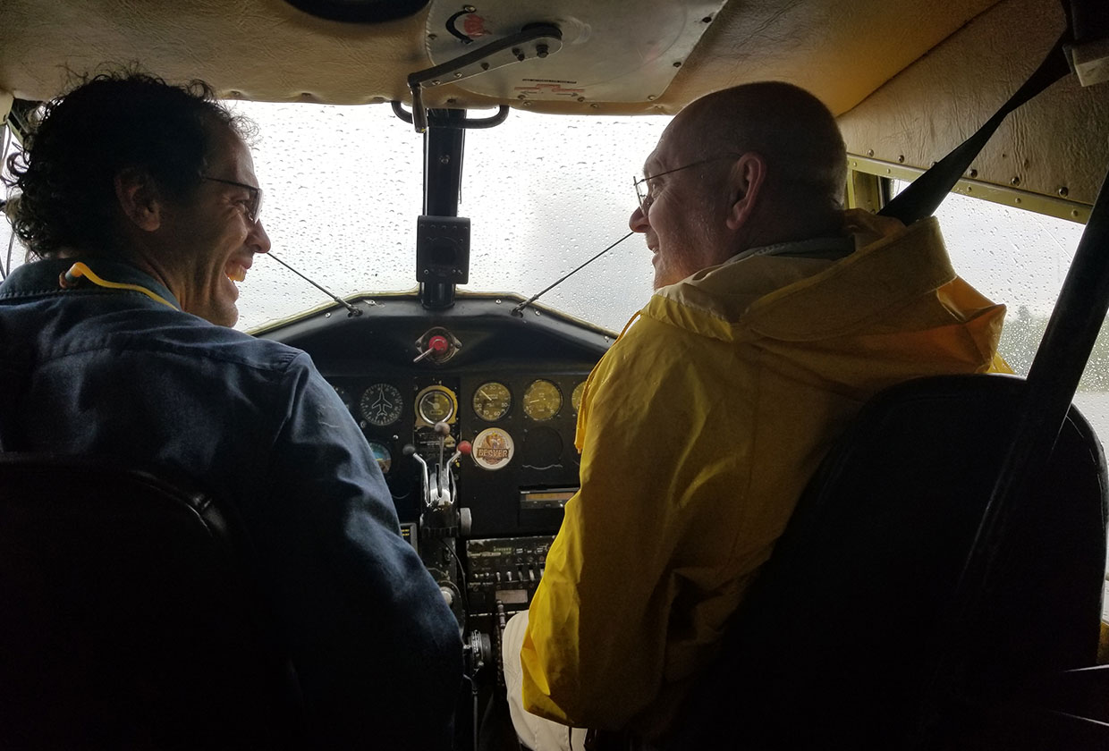 Chin wag with the Pilot on the flight in