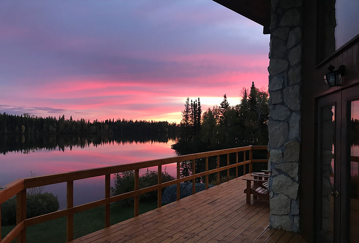 Sunset from Kississing Lodge Deck