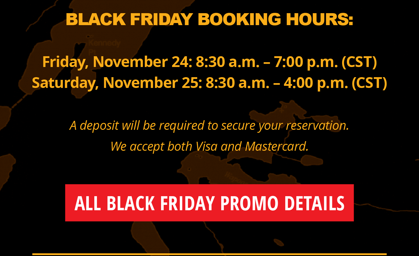 Black Friday Booking Hours - All Black Friday Promo Details