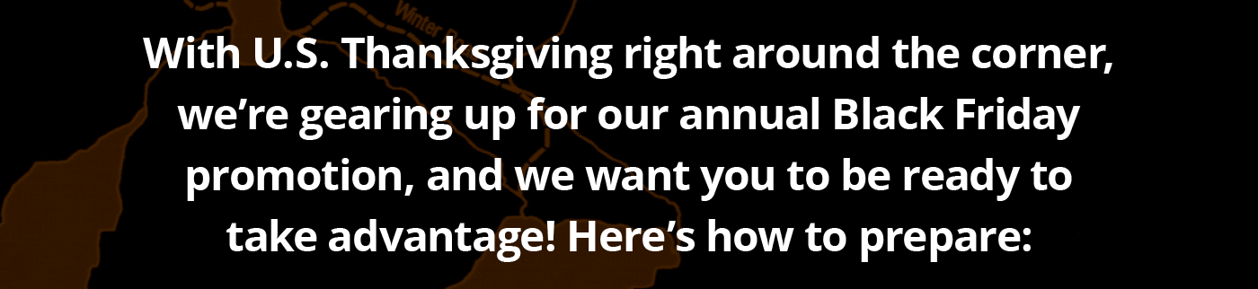 With U.S. Thanksgiving right around the corner