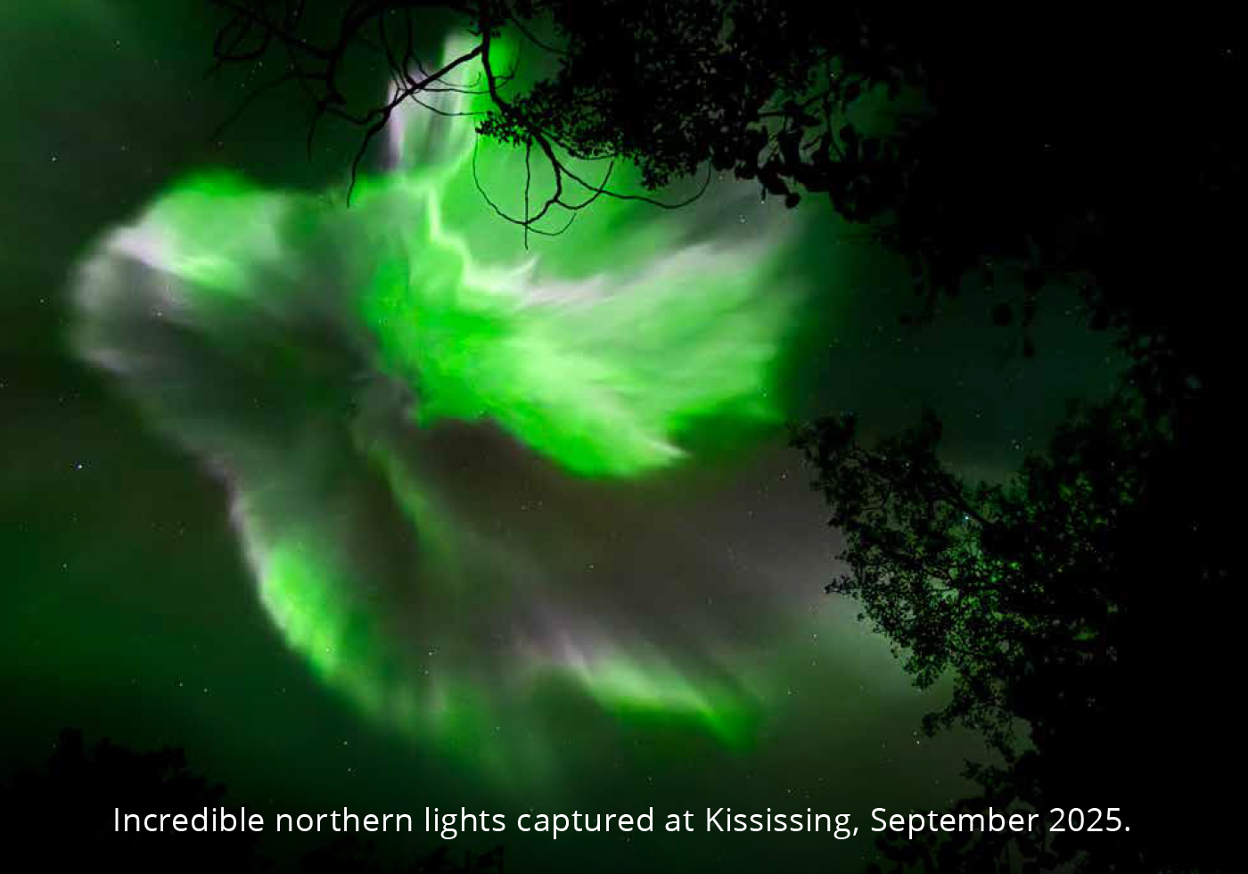 Incredible northern lights captured at Kississing