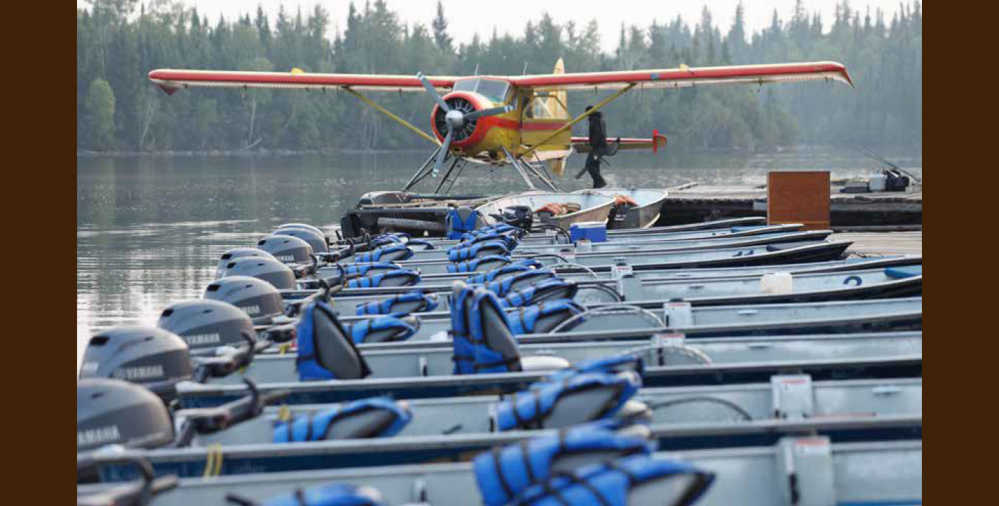 Boats and Plane at the Dock