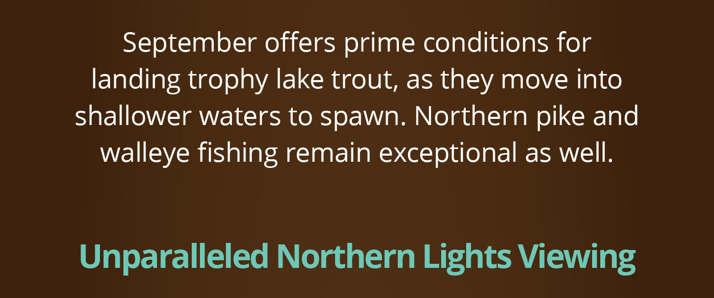 September offers prime conditions for landing trophy lake trout