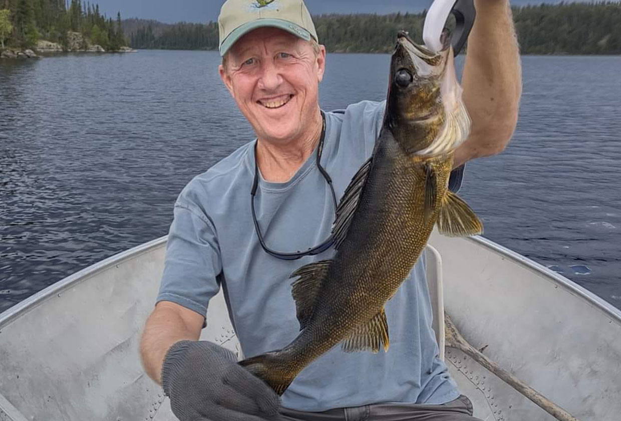 Tom with his Walleye catch