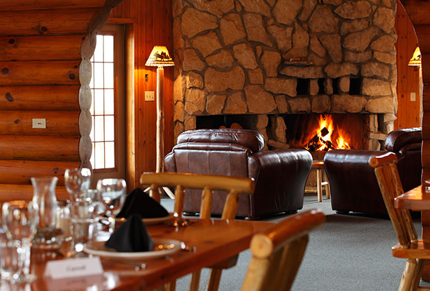 Fireplace at the Main Lodge