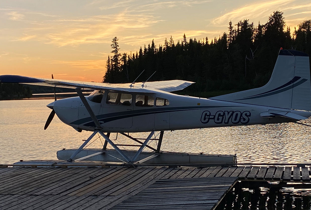 Fly-Out Plane docked and ready to go.